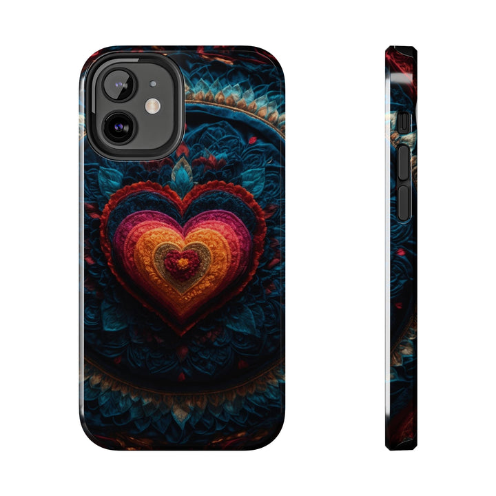 Nested Heart Tapestry - Tough Phone Case - Phone Case - g(0D·IO) - iPhone 12 Mini - -