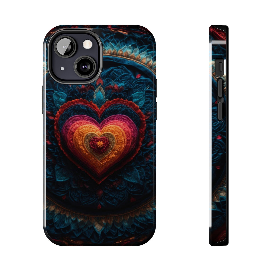 Nested Heart Tapestry - Tough Phone Case - Phone Case - g(0D·IO) - iPhone 13 Mini - -