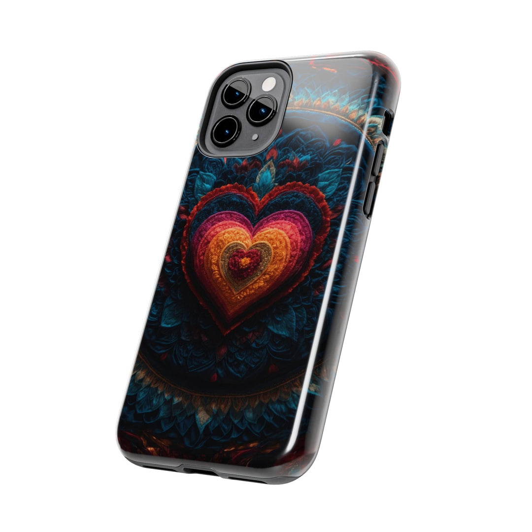 Nested Heart Tapestry - Tough Phone Case - Phone Case - g(0D·IO) - iPhone 13 Mini - -