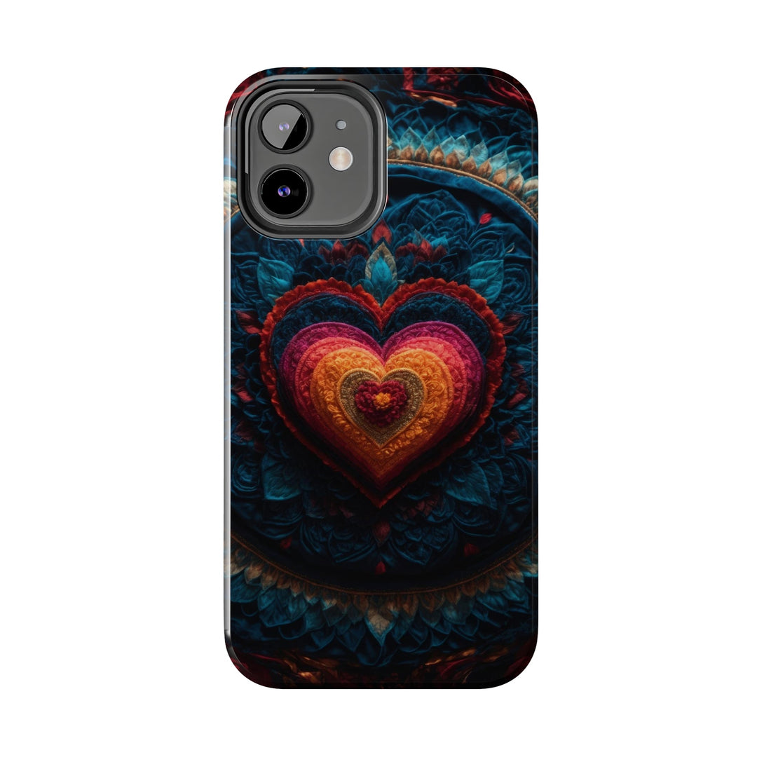 Nested Heart Tapestry - Tough Phone Case - Phone Case - g(0D·IO) - iPhone 13 Mini - -