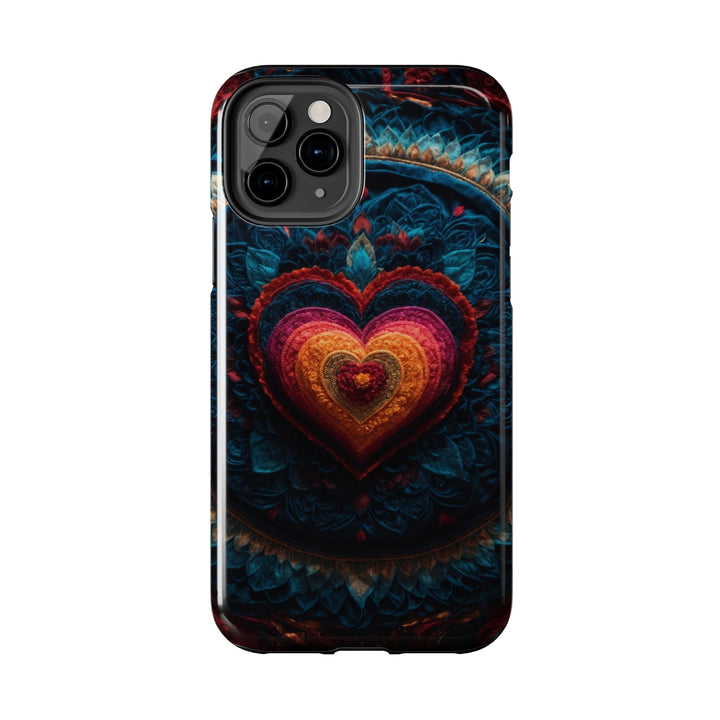 Nested Heart Tapestry - Tough Phone Case - Phone Case - g(0D·IO) - iPhone 13 Mini - -