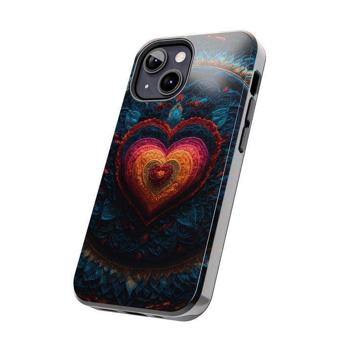 Nested Heart Tapestry - Tough Phone Case - Phone Case - g(0D·IO) - iPhone 13 Mini - -