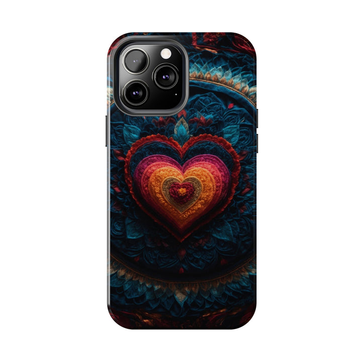 Nested Heart Tapestry - Tough Phone Case - Phone Case - g(0D·IO) - iPhone 13 Mini - -