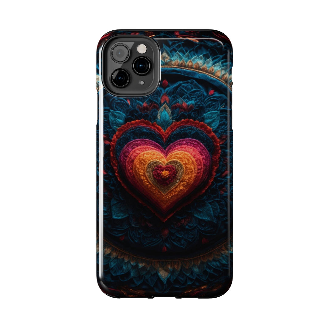 Nested Heart Tapestry - Tough Phone Case - Phone Case - g(0D·IO) - iPhone 13 Mini - -