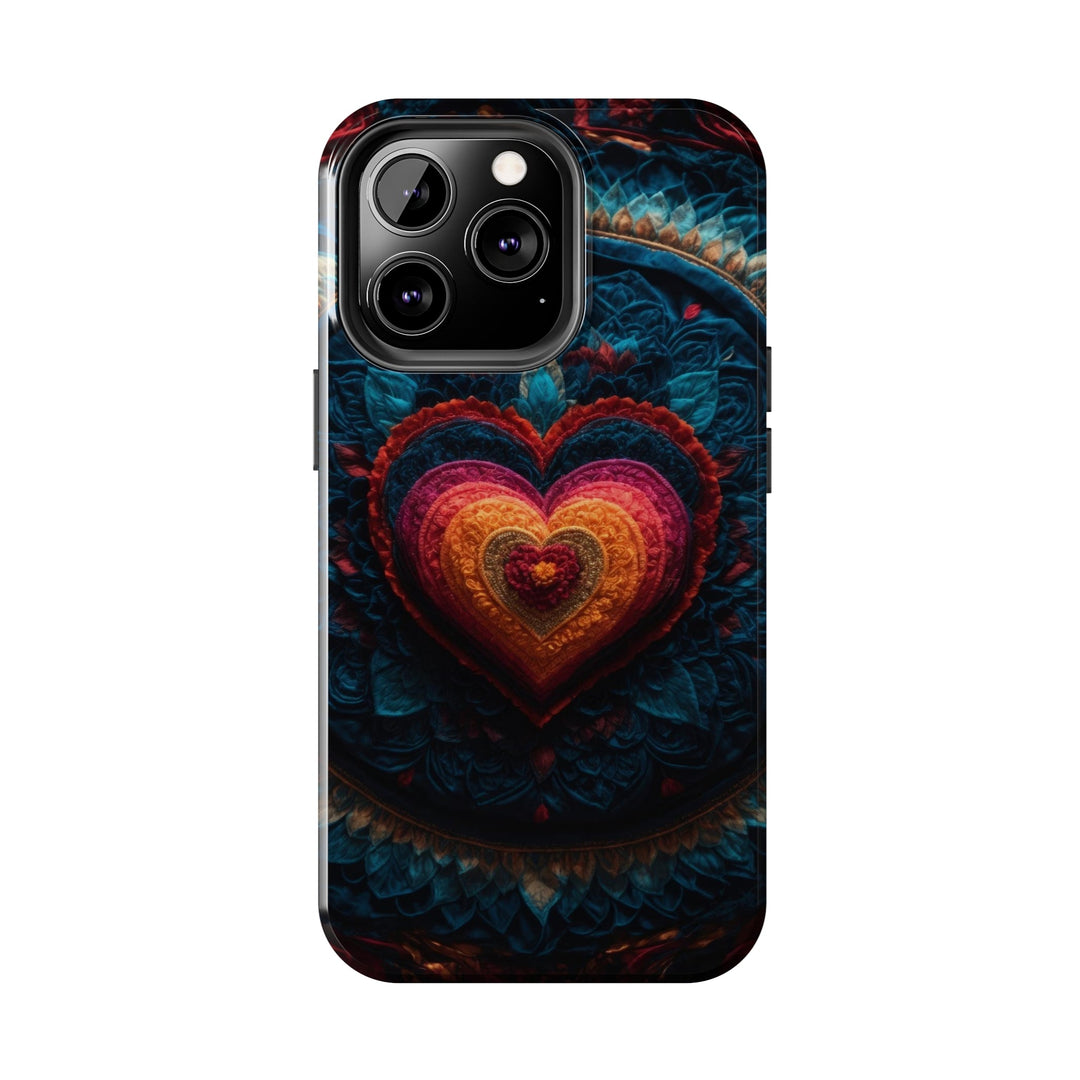 Nested Heart Tapestry - Tough Phone Case - Phone Case - g(0D·IO) - iPhone 13 Mini - -