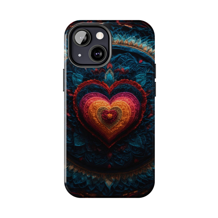 Nested Heart Tapestry - Tough Phone Case - Phone Case - g(0D·IO) - iPhone 13 Mini - -