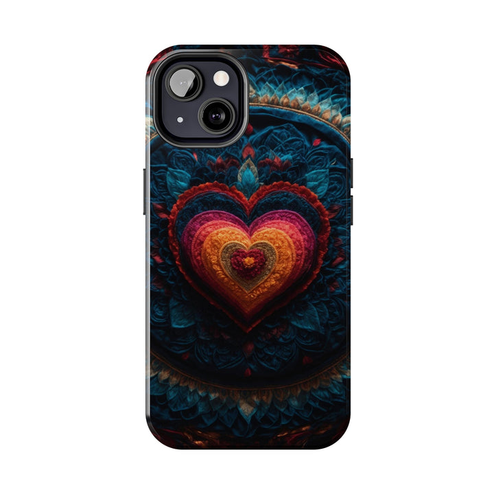 Nested Heart Tapestry - Tough Phone Case - Phone Case - g(0D·IO) - iPhone 13 Mini - -