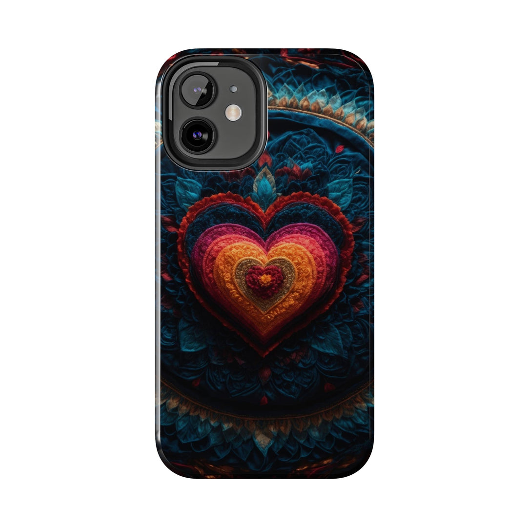 Nested Heart Tapestry - Tough Phone Case - Phone Case - g(0D·IO) - iPhone 13 Mini - -