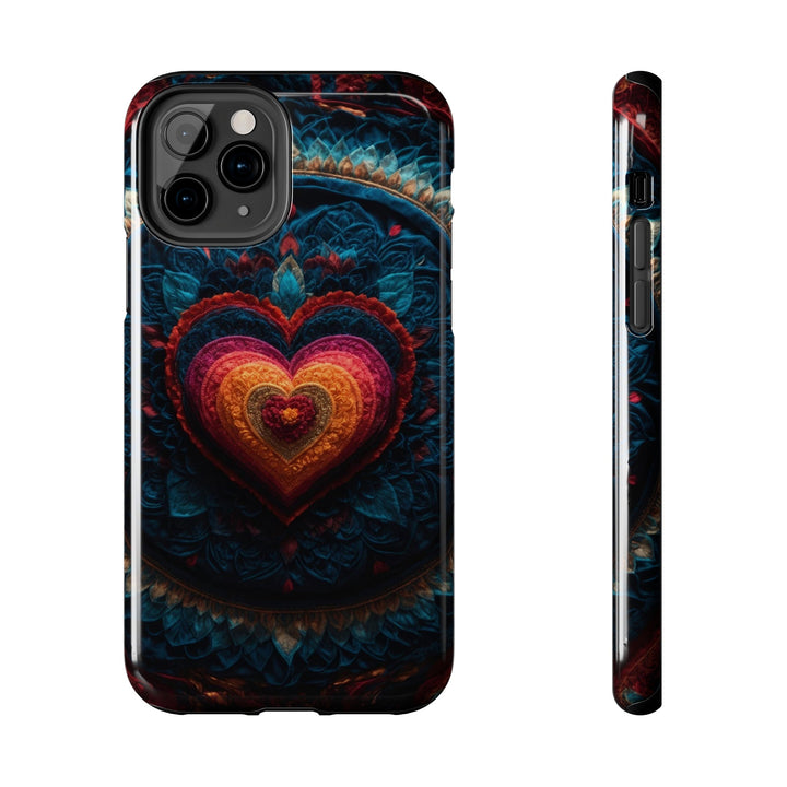 Nested Heart Tapestry - Tough Phone Case - Phone Case - g(0D·IO) - iPhone 11 Pro - -