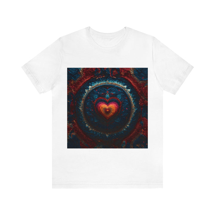 Nested Heart Tapestry - Unisex Jersey Short Sleeve Tee - T-Shirt - g(0D·IO) - White - S -