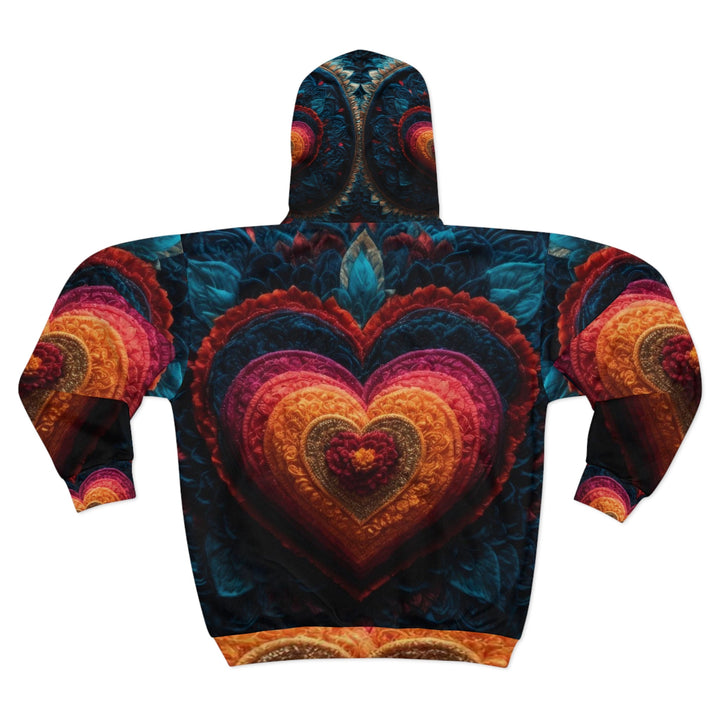 Nested Heart Tapestry - Unisex Zip Hoodie - All Over Prints - g(0D·IO) - XS - -