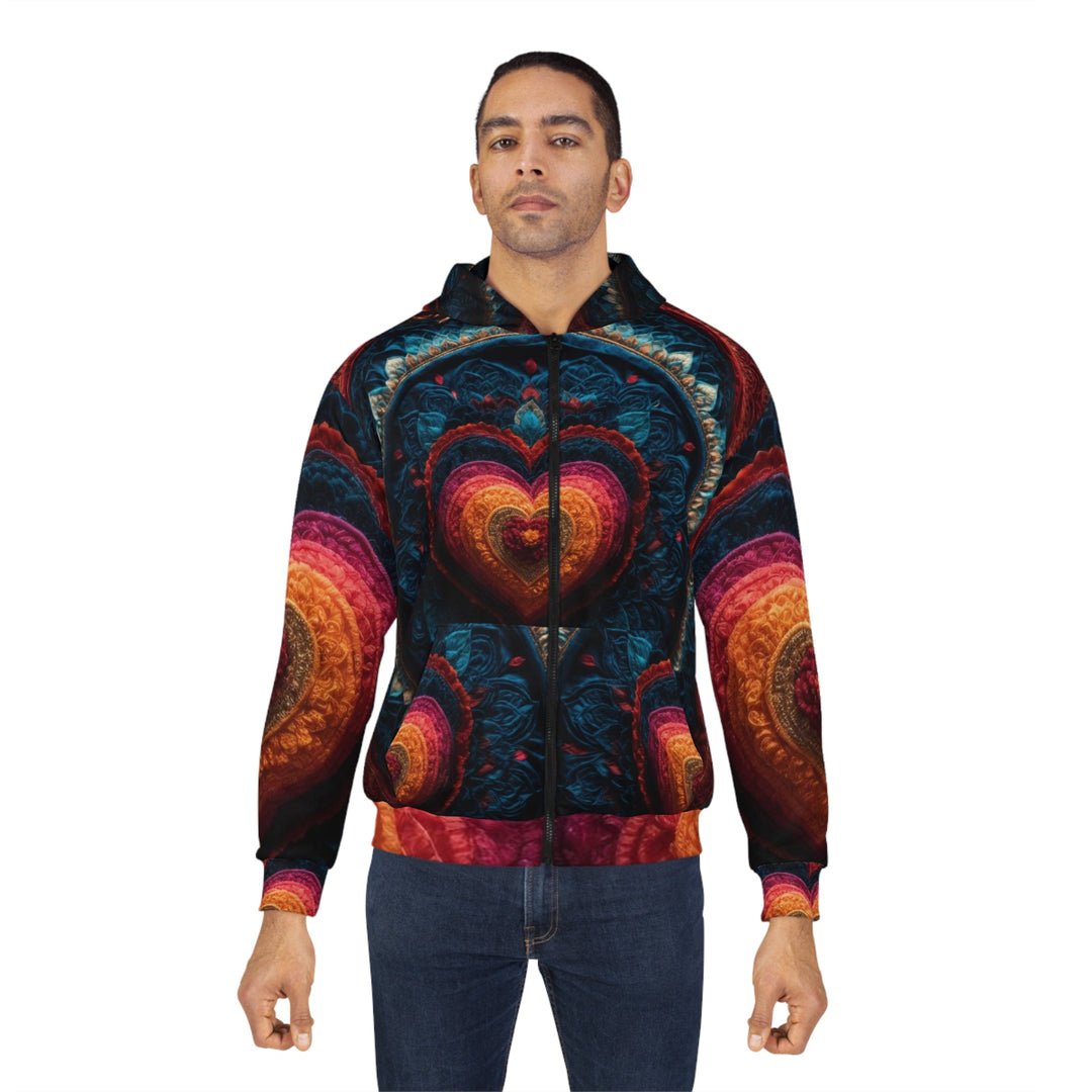 Nested Heart Tapestry - Unisex Zip Hoodie - All Over Prints - g(0D·IO) - XS - -