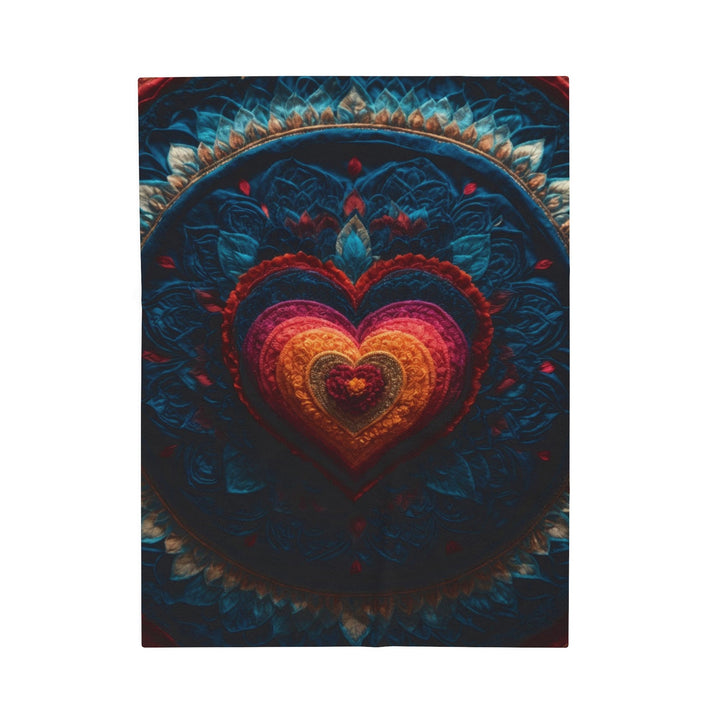 Nested Heart Tapestry - Velveteen Plush Blanket - All Over Prints - g(0D·IO) - 30" × 40" - -