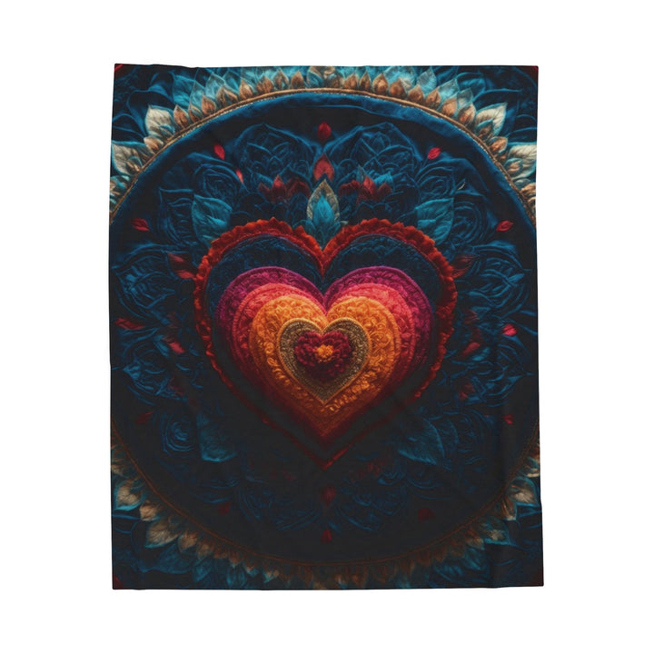 Nested Heart Tapestry - Velveteen Plush Blanket - All Over Prints - g(0D·IO) - 50" × 60" - -