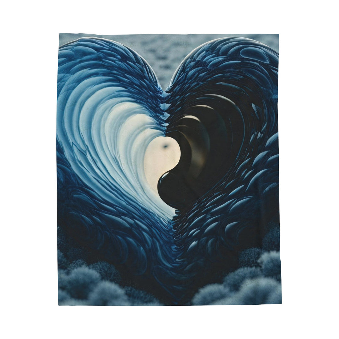 Oceanic Heart Horizon - Velveteen Plush Blanket - All Over Prints - g(0D·IO) - 50" × 60" - -