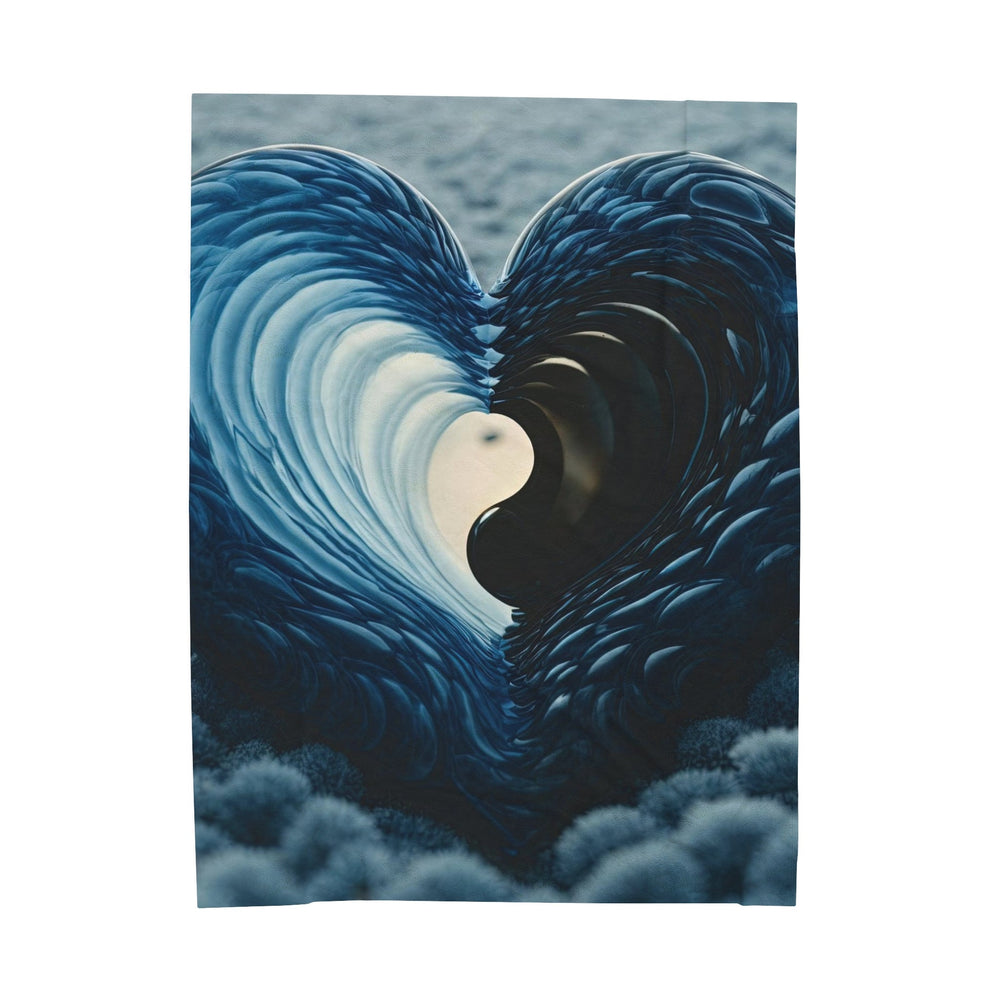 Oceanic Heart Horizon - Velveteen Plush Blanket - All Over Prints - g(0D·IO) - 60" × 80" - -