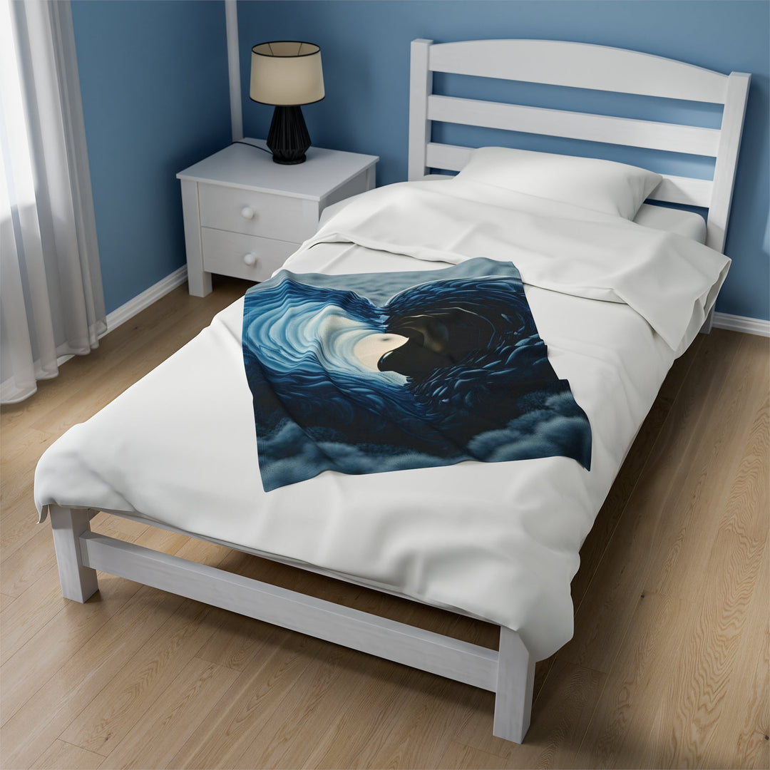 Oceanic Heart Horizon - Velveteen Plush Blanket - All Over Prints - g(0D·IO) - 30" × 40" - -