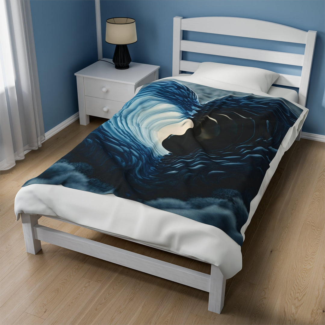 Oceanic Heart Horizon - Velveteen Plush Blanket - All Over Prints - g(0D·IO) - 30" × 40" - -