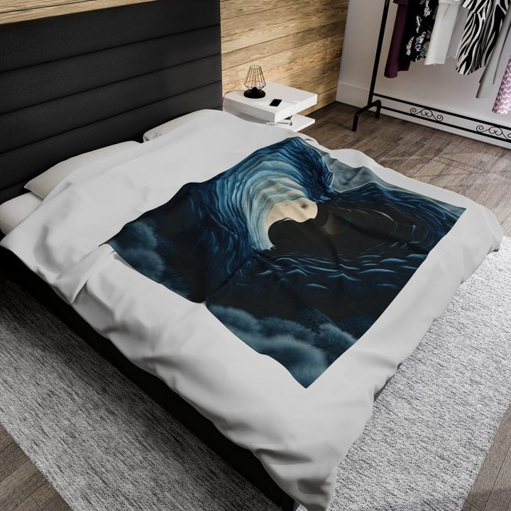Oceanic Heart Horizon - Velveteen Plush Blanket - All Over Prints - g(0D·IO) - 30" × 40" - -