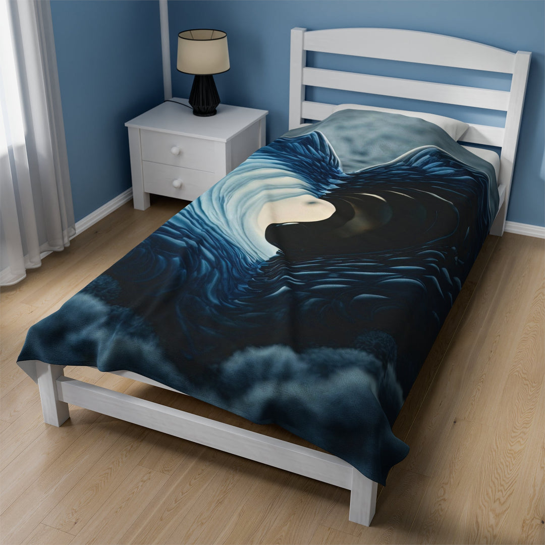 Oceanic Heart Horizon - Velveteen Plush Blanket - All Over Prints - g(0D·IO) - 30" × 40" - -