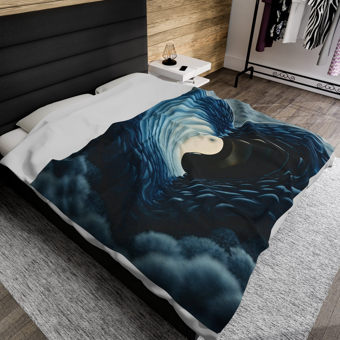 Oceanic Heart Horizon - Velveteen Plush Blanket - All Over Prints - g(0D·IO) - 30" × 40" - -