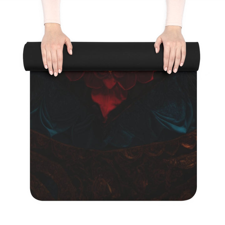 Ornate Floral Heart - Yoga Mat - Home Decor - g(0D·IO) - 24” x 68” - -