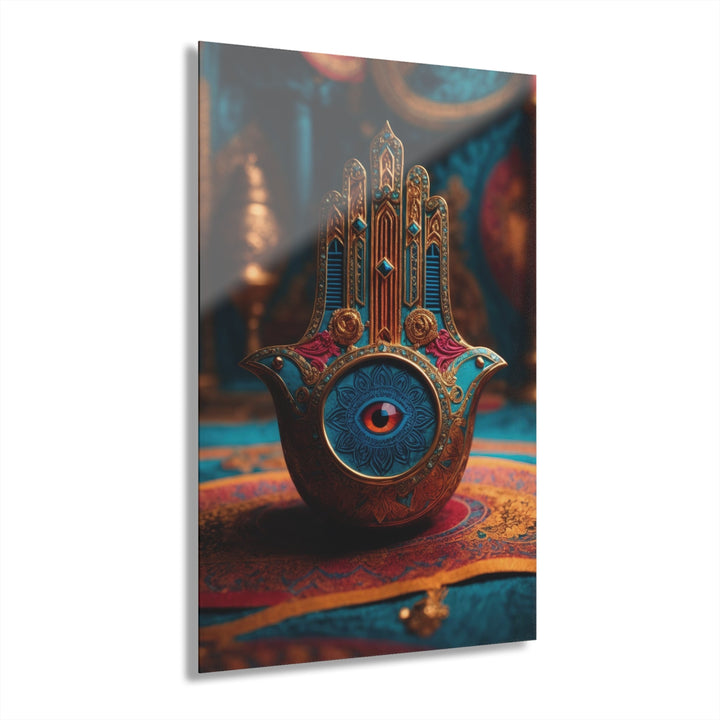 Ornate Hamsa Eye - Acrylic Prints (French Cleat Hanging) - Home Decor - g(0D·IO) - 24" x 36" (Vertical) - 0.25'' -