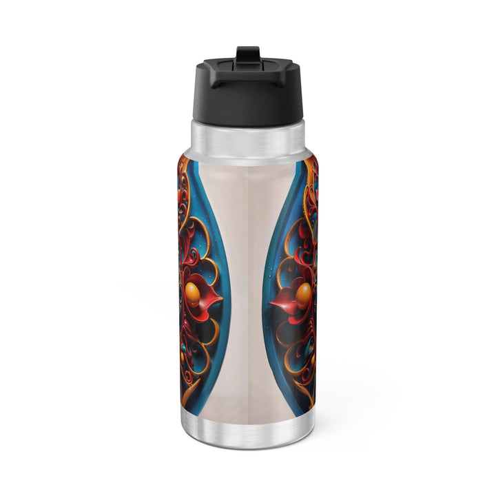 Ornate Heart Mandala - Gator Tumbler 32oz - Mug - g(0D·IO) - Silver - 32oz -