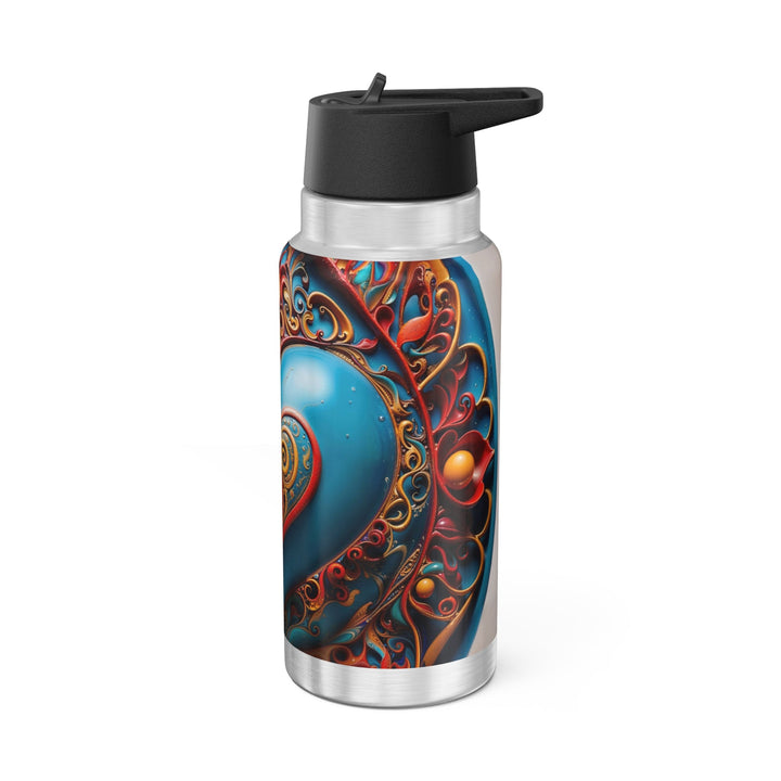 Ornate Heart Mandala - Gator Tumbler 32oz - Mug - g(0D·IO) - Silver - 32oz -