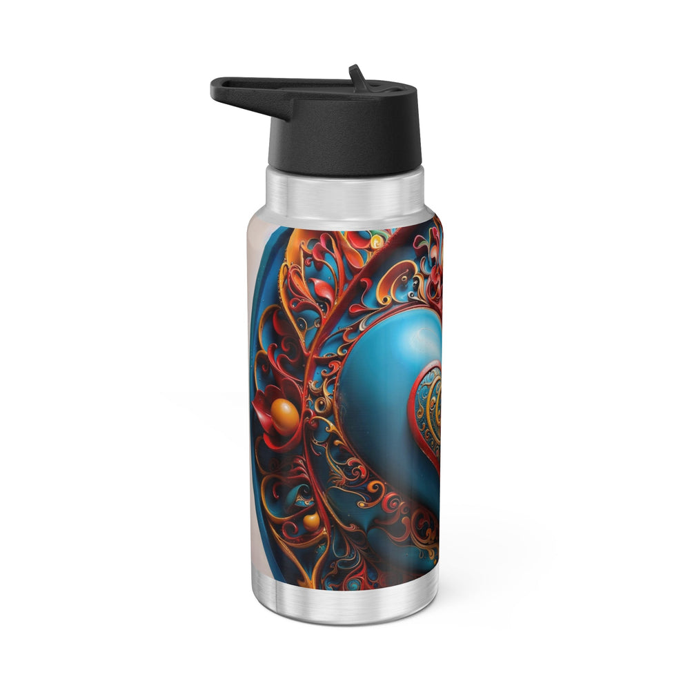 Ornate Heart Mandala - Gator Tumbler 32oz - Mug - g(0D·IO) - Silver - 32oz -