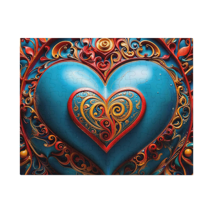 Ornate Heart Mandala - Jigsaw Puzzle (100, 252, 500, 1000 pieces) - Puzzle - g(0D·IO) - 9.6" × 8" (110 pcs) - -