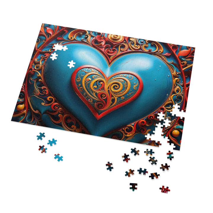 Ornate Heart Mandala - Jigsaw Puzzle (100, 252, 500, 1000 pieces) - Puzzle - g(0D·IO) - 29.25" × 19.75" (1000 pcs) - -