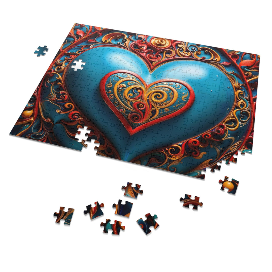 Ornate Heart Mandala - Jigsaw Puzzle (100, 252, 500, 1000 pieces) - Puzzle - g(0D·IO) - 29.25" × 19.75" (1000 pcs) - -