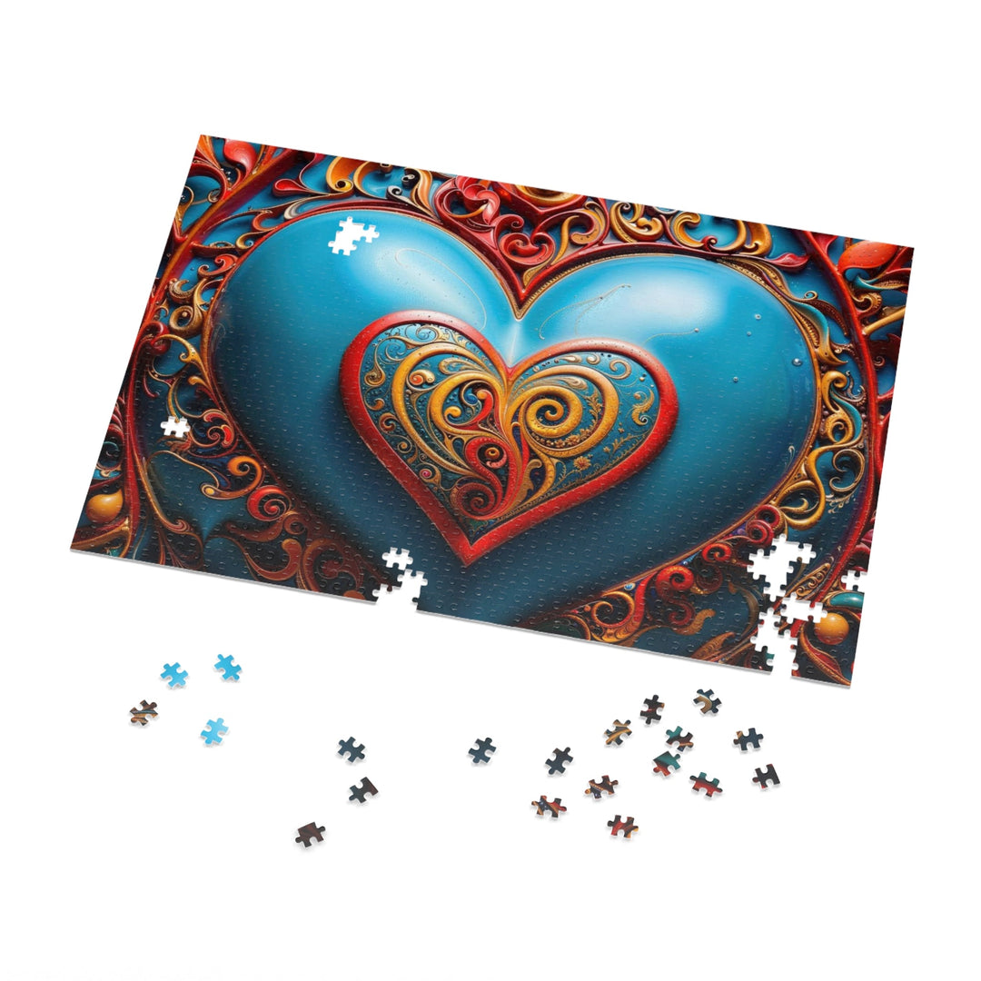 Ornate Heart Mandala - Jigsaw Puzzle (100, 252, 500, 1000 pieces) - Puzzle - g(0D·IO) - 29.25" × 19.75" (1000 pcs) - -