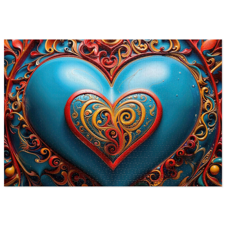 Ornate Heart Mandala - Jigsaw Puzzle (100, 252, 500, 1000 pieces) - Puzzle - g(0D·IO) - 29.25" × 19.75" (1000 pcs) - -