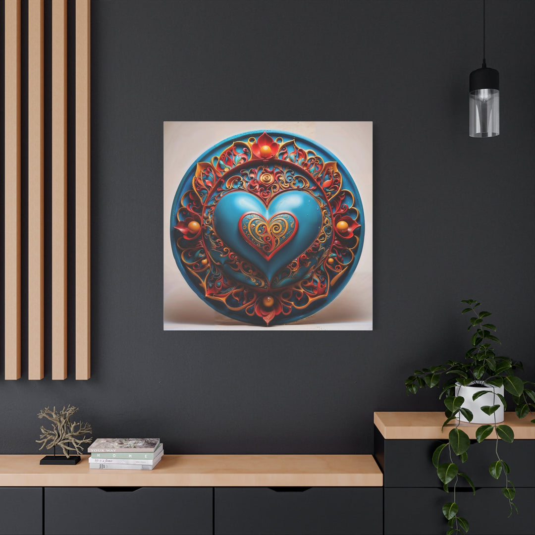 Ornate Heart Mandala - Matte Canvas Print 1.25" - Canvas - g(0D·IO) - 36" x 36" - 1.25" -