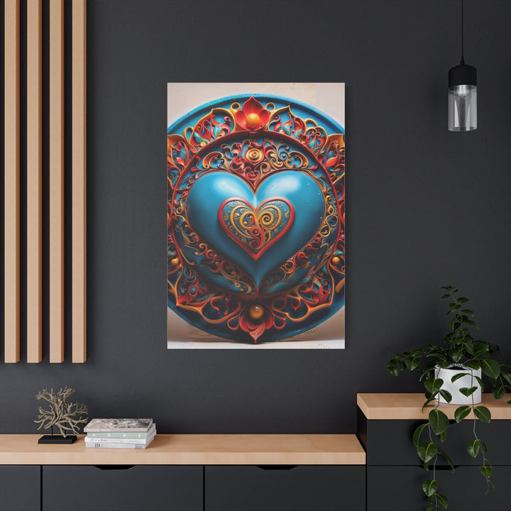 Ornate Heart Mandala - Matte Canvas Print 1.25" - Canvas - g(0D·IO) - 36" x 36" - 1.25" -