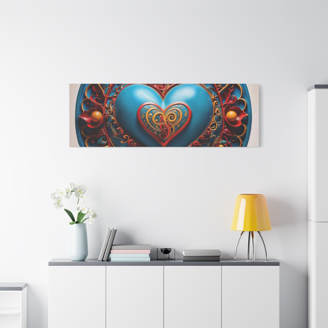 Ornate Heart Mandala - Matte Canvas Print 1.25" - Canvas - g(0D·IO) - 36" x 36" - 1.25" -