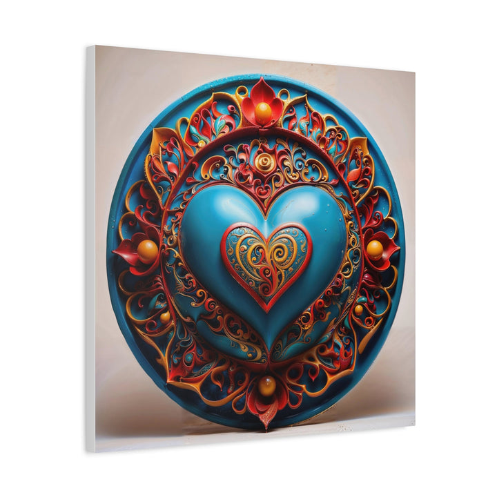 Ornate Heart Mandala - Matte Canvas Print 1.25" - Canvas - g(0D·IO) - 36" x 36" - 1.25" -