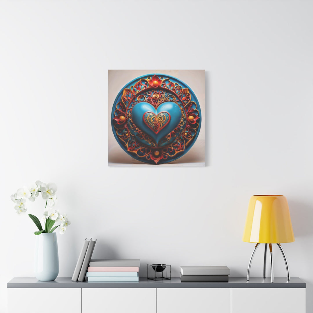 Ornate Heart Mandala - Matte Canvas Print 1.25" - Canvas - g(0D·IO) - 36" x 36" - 1.25" -