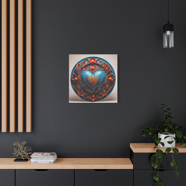 Ornate Heart Mandala - Matte Canvas Print 1.25" - Canvas - g(0D·IO) - 36" x 36" - 1.25" -