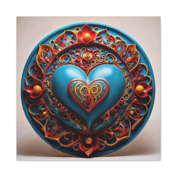 Ornate Heart Mandala - Matte Canvas Print 1.25" - Canvas - g(0D·IO) - 24″ x 24″ - 1.25" -