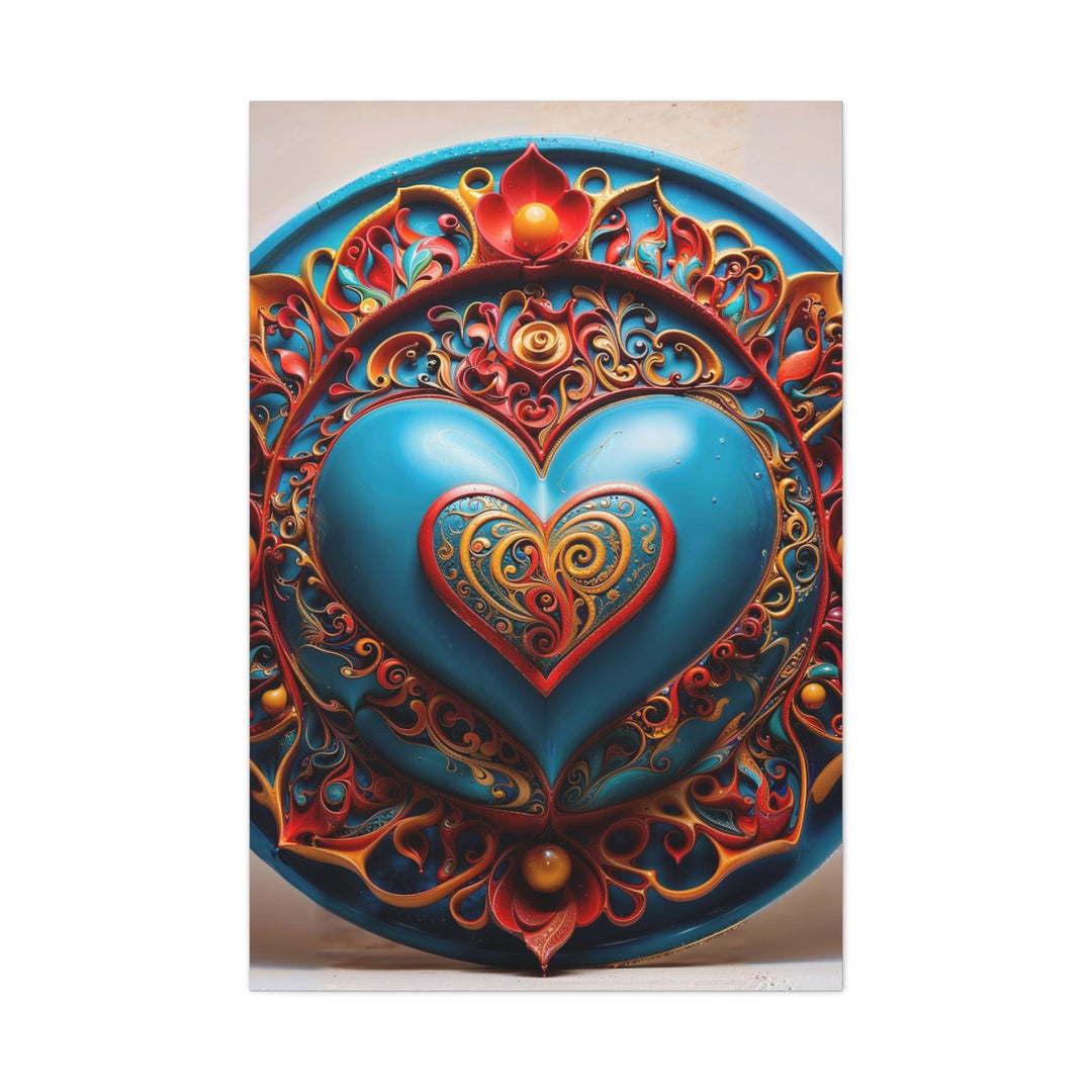 Ornate Heart Mandala - Matte Canvas Print 1.25" - Canvas - g(0D·IO) - 32″ x 48″ (Vertical) - 1.25" -