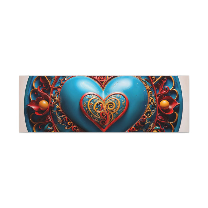 Ornate Heart Mandala - Matte Canvas Print 1.25" - Canvas - g(0D·IO) - 60" x 20" (Horizontal) - 1.25" -