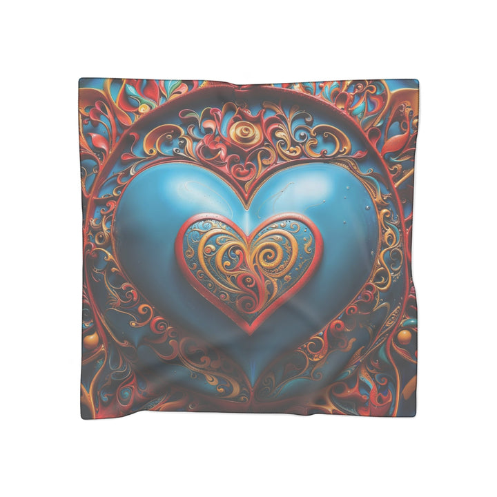 Ornate Heart Mandala - Poly Scarf - Accessories - g(0D·IO) - Poly chiffon - 25" × 25" -