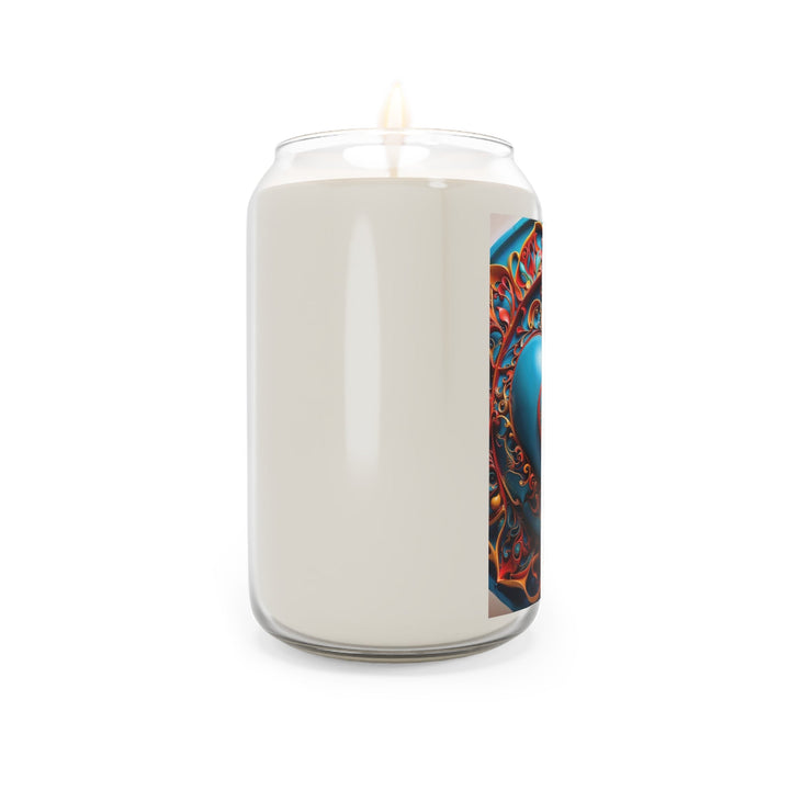 Ornate Heart Mandala - Scented Candle - Home Decor - g(0D·IO) - Vanilla Bean - 13.75oz -