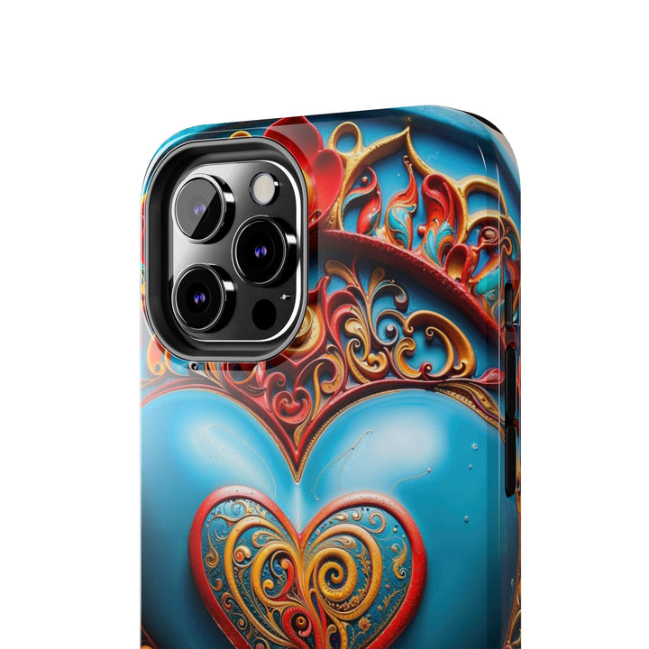 Ornate Heart Mandala - Tough Phone Case - Phone Case - g(0D·IO) - iPhone 13 Mini - -