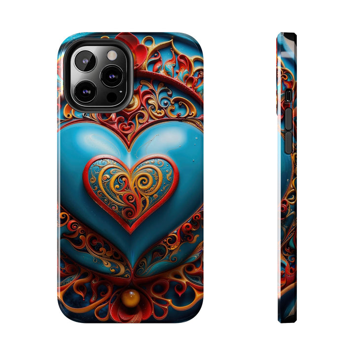 Ornate Heart Mandala - Tough Phone Case - Phone Case - g(0D·IO) - iPhone 12 Pro Max - -