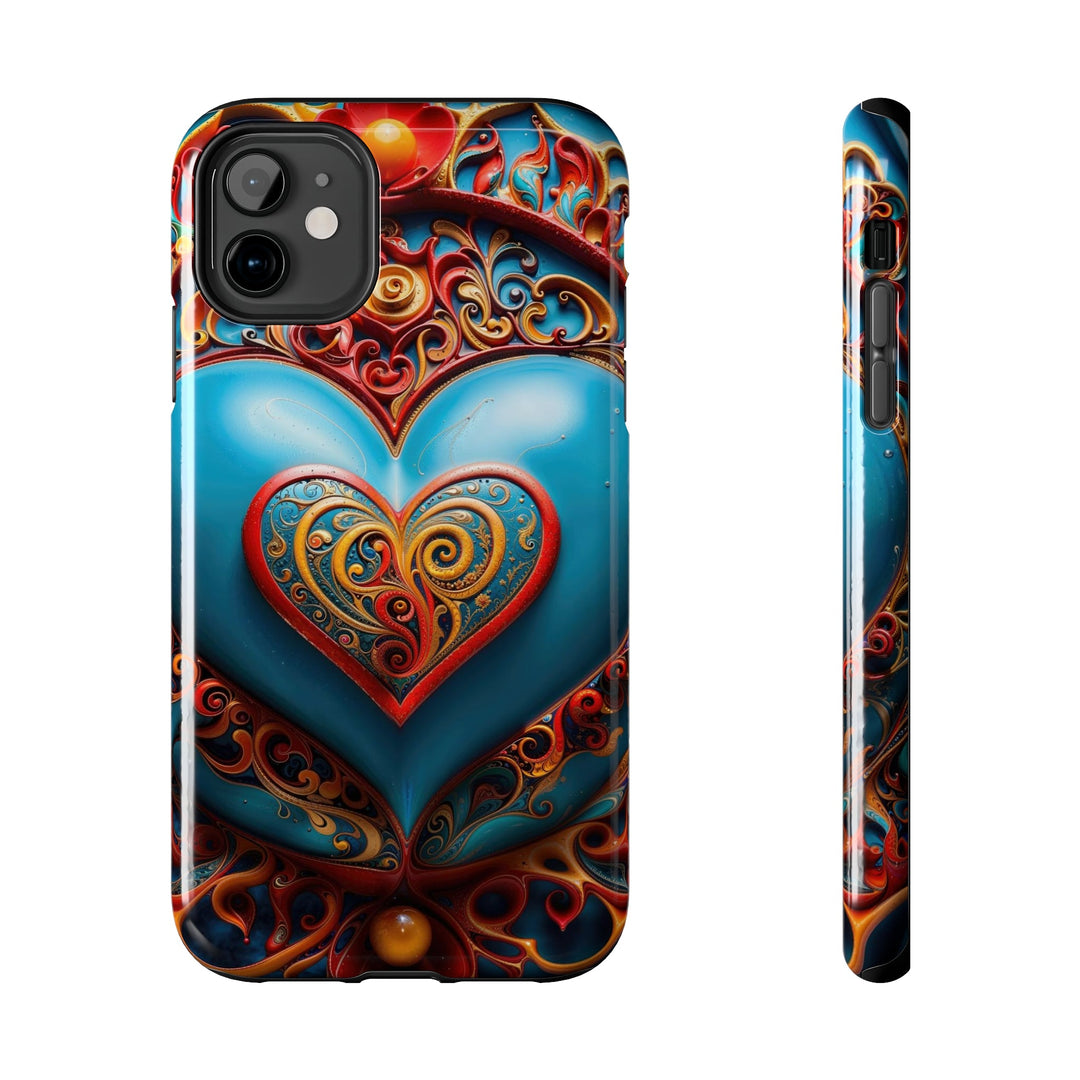 Ornate Heart Mandala - Tough Phone Case - Phone Case - g(0D·IO) - iPhone 11 - -