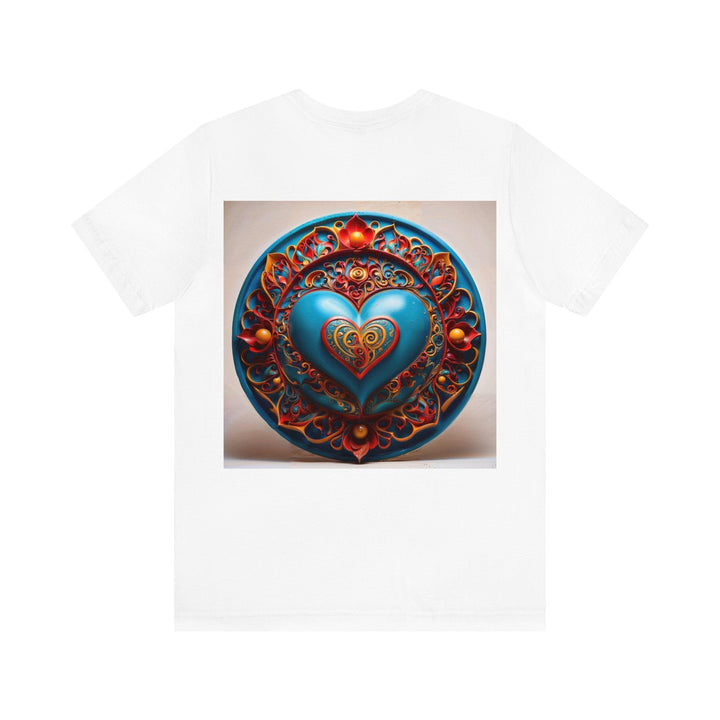 Ornate Heart Mandala - Unisex Jersey Short Sleeve Tee - T-Shirt - g(0D·IO) - Black - S -
